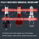 V4 9005 2 PCS DC9-36V 22W 2500LM 8000K Ice Blue Light IP68 Car LED Headlight Lamps(Red)