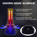 V4 9006 2 PCS DC9-36V 22W 2500LM 6000K White Light IP68 Car LED Headlight Lamps(Black)