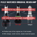 V4 9006 2 PCS DC9-36V 22W 2500LM 6000K White Light IP68 Car LED Headlight Lamps(Black)