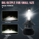 V4 H7 2 PCS DC9-36V 22W 2500LM 6000K White Light IP68 Car LED Headlight Lamps(Black)