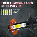 V4 H7 2 PCS DC9-36V 22W 2500LM 6000K White Light IP68 Car LED Headlight Lamps(Black)