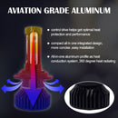 V4 H7 2 PCS DC9-36V 22W 2500LM 6000K White Light IP68 Car LED Headlight Lamps(Black)