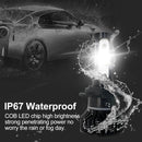 V4 H7 2 PCS DC9-36V 22W 2500LM 6000K White Light IP68 Car LED Headlight Lamps(Black)