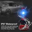 V4 H7 2 PCS DC9-36V 22W 2500LM 8000K Ice Blue Light IP68 Car LED Headlight Lamps(Red)