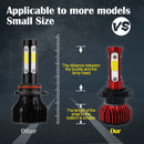 V4 H7 2 PCS DC9-36V 22W 2500LM 8000K Ice Blue Light IP68 Car LED Headlight Lamps(Red)