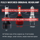 V4 H7 2 PCS DC9-36V 22W 2500LM 8000K Ice Blue Light IP68 Car LED Headlight Lamps(Red)