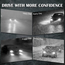V4 H8 / H9 / H11 2 PCS DC9-36V 22W 2500LM 6000K White Light IP68 Car LED Headlight Lamps(Black)