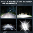 V4 H8 / H9 / H11 2 PCS DC9-36V 22W 2500LM 6000K White Light IP68 Car LED Headlight Lamps(Black)