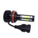 V4 H8 / H9 / H11 2 PCS DC9-36V 22W 2500LM 6000K White Light IP68 Car LED Headlight Lamps(Black)
