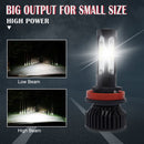 V4 H8 / H9 / H11 2 PCS DC9-36V 22W 2500LM 6000K White Light IP68 Car LED Headlight Lamps(Black)