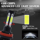 V4 H8 / H9 / H11 2 PCS DC9-36V 22W 2500LM 6000K White Light IP68 Car LED Headlight Lamps(Black)