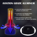V4 H8 / H9 / H11 2 PCS DC9-36V 22W 2500LM 6000K White Light IP68 Car LED Headlight Lamps(Black)