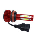 V4 H8 / H9 / H11 2 PCS DC9-36V 22W 2500LM 8000K Ice Blue Light IP68 Car LED Headlight Lamps(Red)