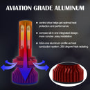 V4 H8 / H9 / H11 2 PCS DC9-36V 22W 2500LM 8000K Ice Blue Light IP68 Car LED Headlight Lamps(Red)