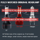 V4 H8 / H9 / H11 2 PCS DC9-36V 22W 2500LM 8000K Ice Blue Light IP68 Car LED Headlight Lamps(Red)