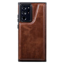 Shockproof Calf Texture Protective Case with Holder & Card Slots & Frame For Samsung Galaxy Note20 Ultra(Coffee)