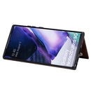 Shockproof Calf Texture Protective Case with Holder & Card Slots & Frame For Samsung Galaxy Note20 Ultra(Coffee)