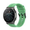 For Huawei Watch GT 2 Pro Silicone Watch Band with Black Steel Buckle(Mint Green)