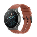 For Huawei Watch GT 2 Pro Silicone Watch Band with Black Steel Buckle(Orange)