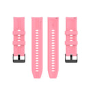 For Huawei Watch GT 2 Pro Silicone Watch Band with Black Steel Buckle(Pink)