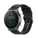 For Huawei Watch GT 2 Pro Silicone Watch Band with Black Steel Buckle(Black)