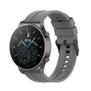 For Huawei Watch GT 2 Pro Silicone Watch Band with Black Steel Buckle(Grey)