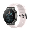 For Huawei Watch GT 2 Pro Silicone Watch Band with Black Steel Buckle(Quicksand Pink)
