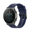 For Huawei Watch GT 2 Pro Silicone Watch Band with Black Steel Buckle(Midnight Blue)