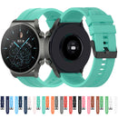 For Huawei Watch GT 2 Pro Silicone Watch Band with Black Steel Buckle(White)