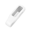 For Fitbit Inspire 2 Steel Sheet Silicone Protective Clip Case Cover(White)