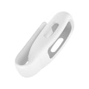 For Fitbit Inspire 2 Steel Sheet Silicone Protective Clip Case Cover(White)
