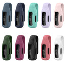 For Fitbit Inspire 2 Steel Sheet Silicone Protective Clip Case Cover(Rose Pink)
