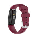 For Fitbit Inspire 2 TPE Watch Band, Size:S(Wine Red)