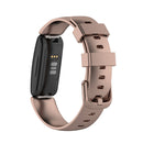 For Fitbit Inspire 2 TPE Watch Band, Size:S(Rose Gold)