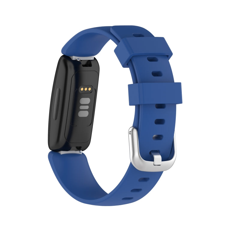 For Fitbit Inspire 2 TPE Watch Band, Size:S(Dark Blue)