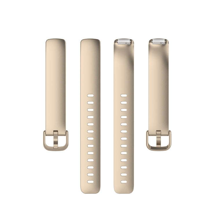 For Fitbit Inspire 2 TPE Watch Band, Size:S(Champagne Gold)