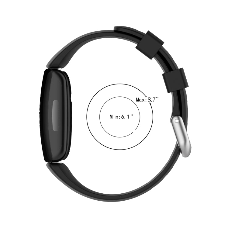 For Fitbit Inspire 2 TPE Watch Band, Size:L(White)