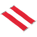 Single-turn Nylon Woven Watch Band For Apple Watch Series 7 45mm / 6 & SE & 5 & 4 44mm / 3 & 2 & 1 42mm, Size:M(Red)