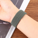 Single-turn Nylon Woven Watch Band For Apple Watch Series 8&7 45mm / SE 2&6&SE&5&4 44mm / 3&2&1 42mm, Size:L(Green)