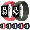 Single-turn Nylon Woven Watch Band For Apple Watch Series 7 45mm / 6 & SE & 5 & 4 44mm / 3 & 2 & 1 42mm, Size:L(Black)