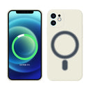 Silicone Full Coverage Shockproof Magsafe Case For iPhone 12 mini(White)