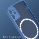 For iPhone 12 Silicone Full Coverage Shockproof Magsafe Case(White)