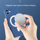 For iPhone 12 Silicone Full Coverage Shockproof Magsafe Case(White)