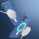 For iPhone 12 Silicone Full Coverage Shockproof Magsafe Case(White)