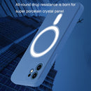 For iPhone 12 Silicone Full Coverage Shockproof Magsafe Case(White)