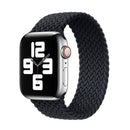 Nylon Single-turn Braided Watch Band For Apple Watch Series 7 41mm / 6 & SE & 5 & 4 40mm / 3 & 2 & 1 38mm, Length:S 130mm(Black)