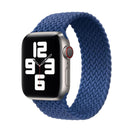 Nylon Single-turn Braided Watch Band For Apple Watch Series 7 41mm / 6 & SE & 5 & 4 40mm / 3 & 2 & 1 38mm, Length:S 130mm(Blue)
