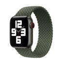 Nylon Single-turn Braided Watch Band For Apple Watch Series 7 41mm / 6 & SE & 5 & 4 40mm / 3 & 2 & 1 38mm, Length:S 130mm(Olive Green)
