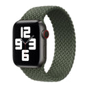Nylon Single-turn Braided Watch Band For Apple Watch Series 7 41mm / 6 & SE & 5 & 4 40mm / 3 & 2 & 1 38mm, Length:S 130mm(Olive Green)