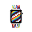 Nylon Single-turn Braided Watch Band For Apple Watch Series 7 41mm / 6 & SE & 5 & 4 40mm / 3 & 2 & 1 38mm, Length:S 130mm(Rainbow Color)